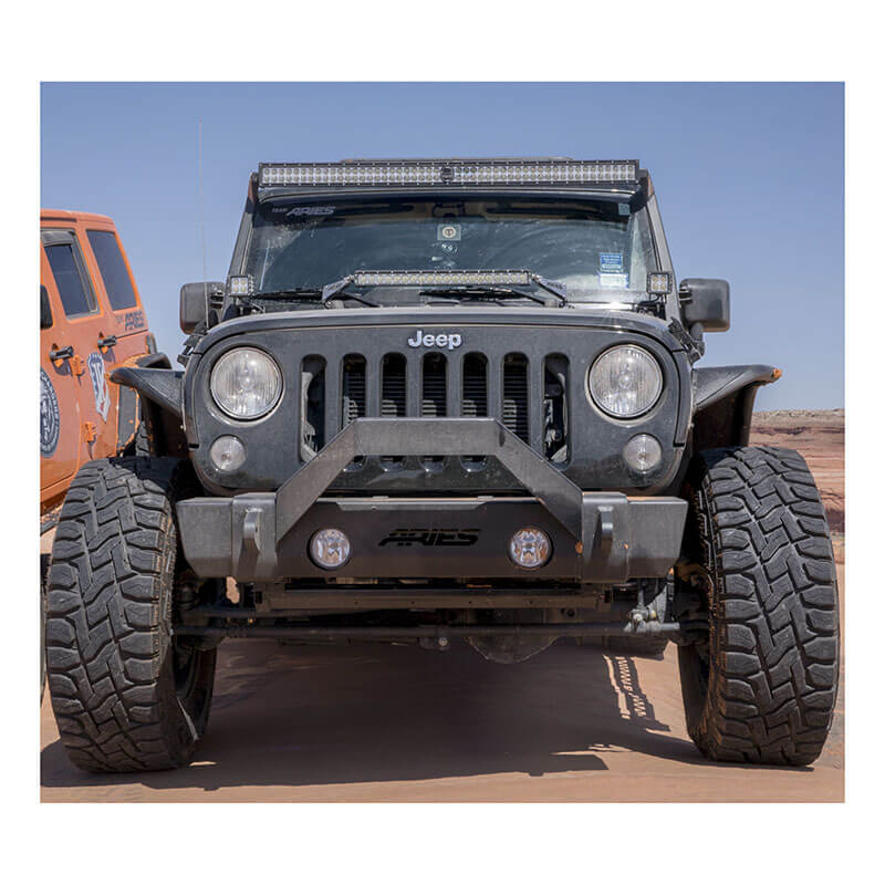 ARIES (2186000): TrailCrusher Front Bumper with Brush Guard for '17-'18 Jeep  Wrangler JK – Total Truck Centers News