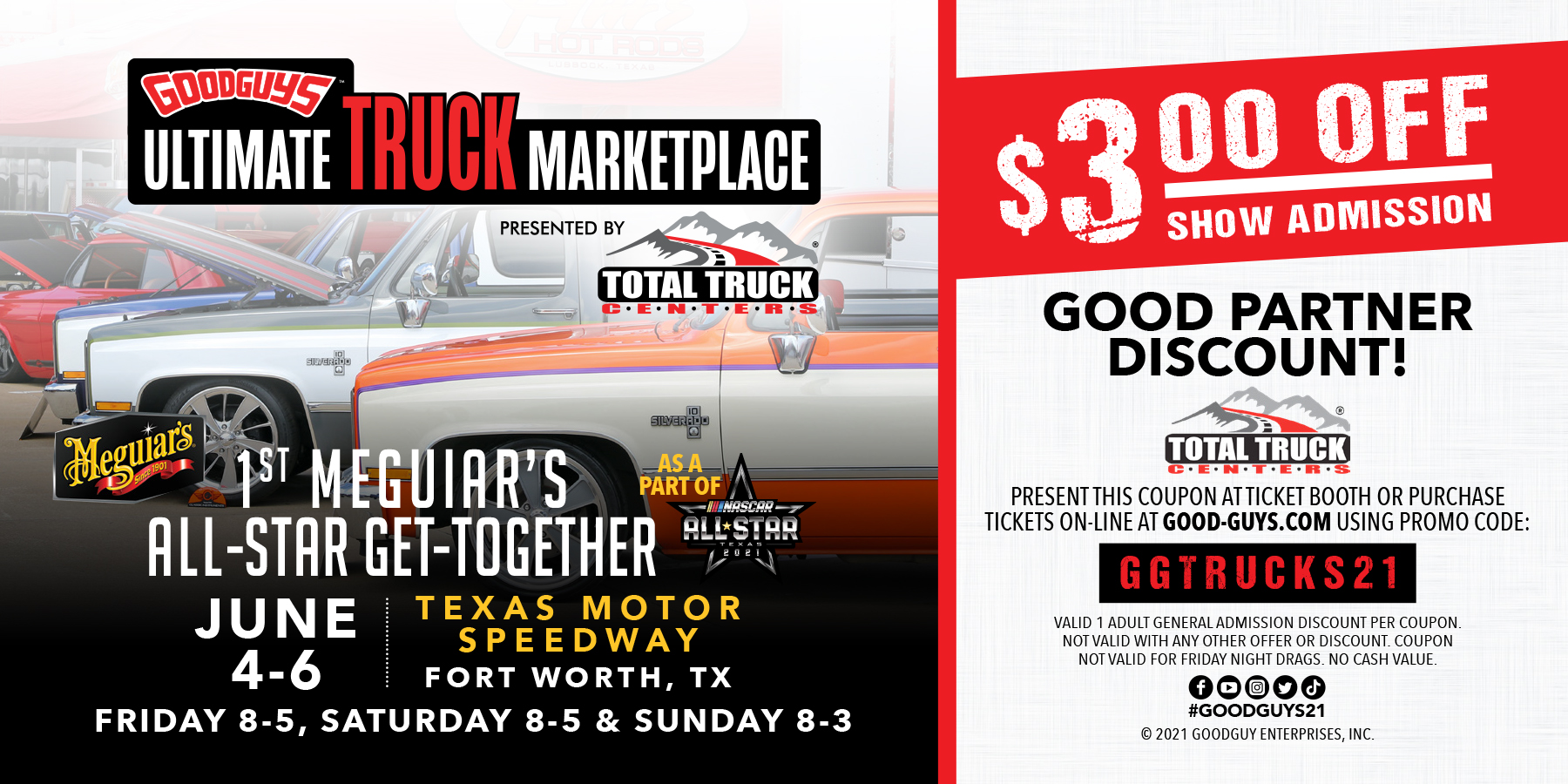 Ultimate Truck Marketplace Ticket Discount Now Available! Total Truck